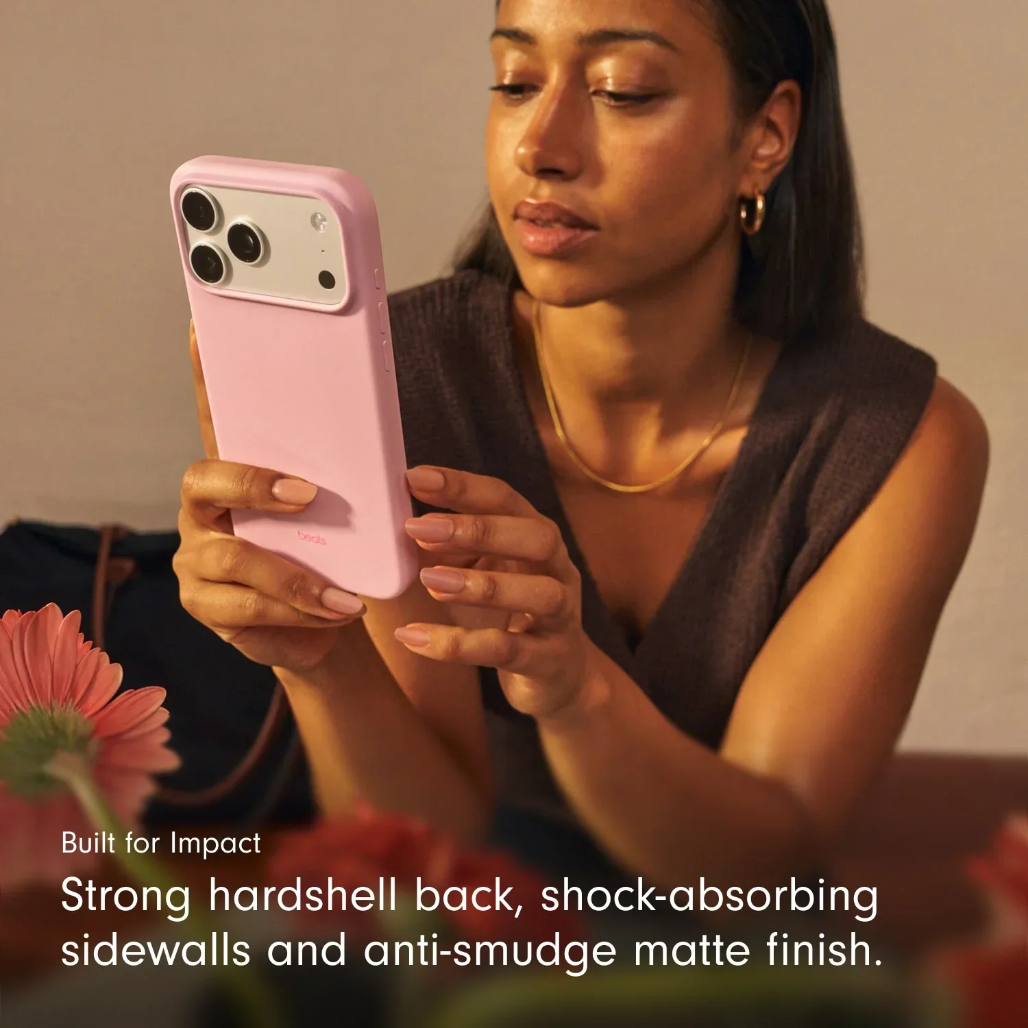 Husa de protectie Apple Beats cu MagSafe pentru iPhone 17 Pro Max, Pebble Pink - Image 5