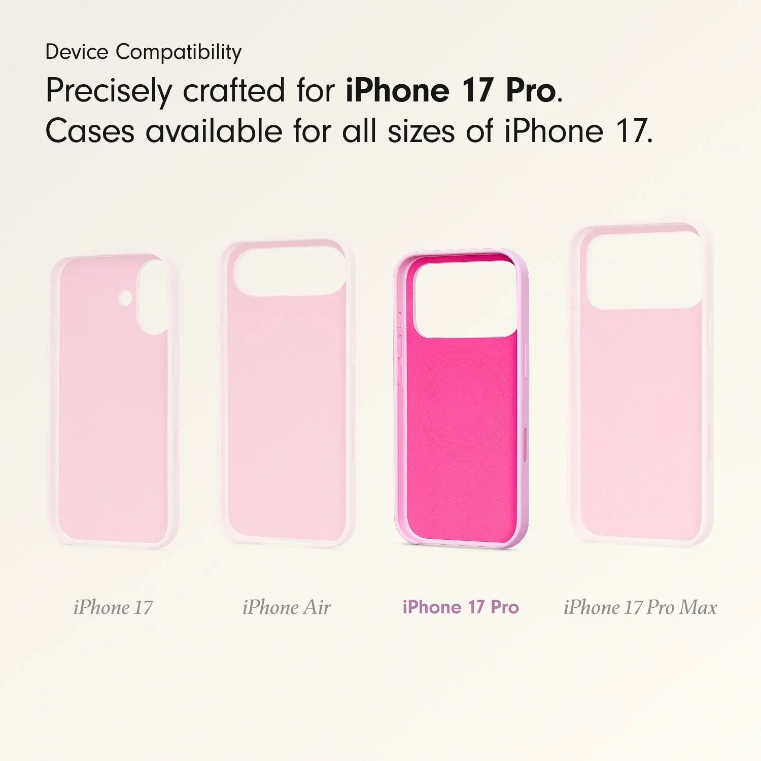 Husa de protectie Apple Beats cu MagSafe pentru iPhone 17 Pro, Pebble Pink - Image 3