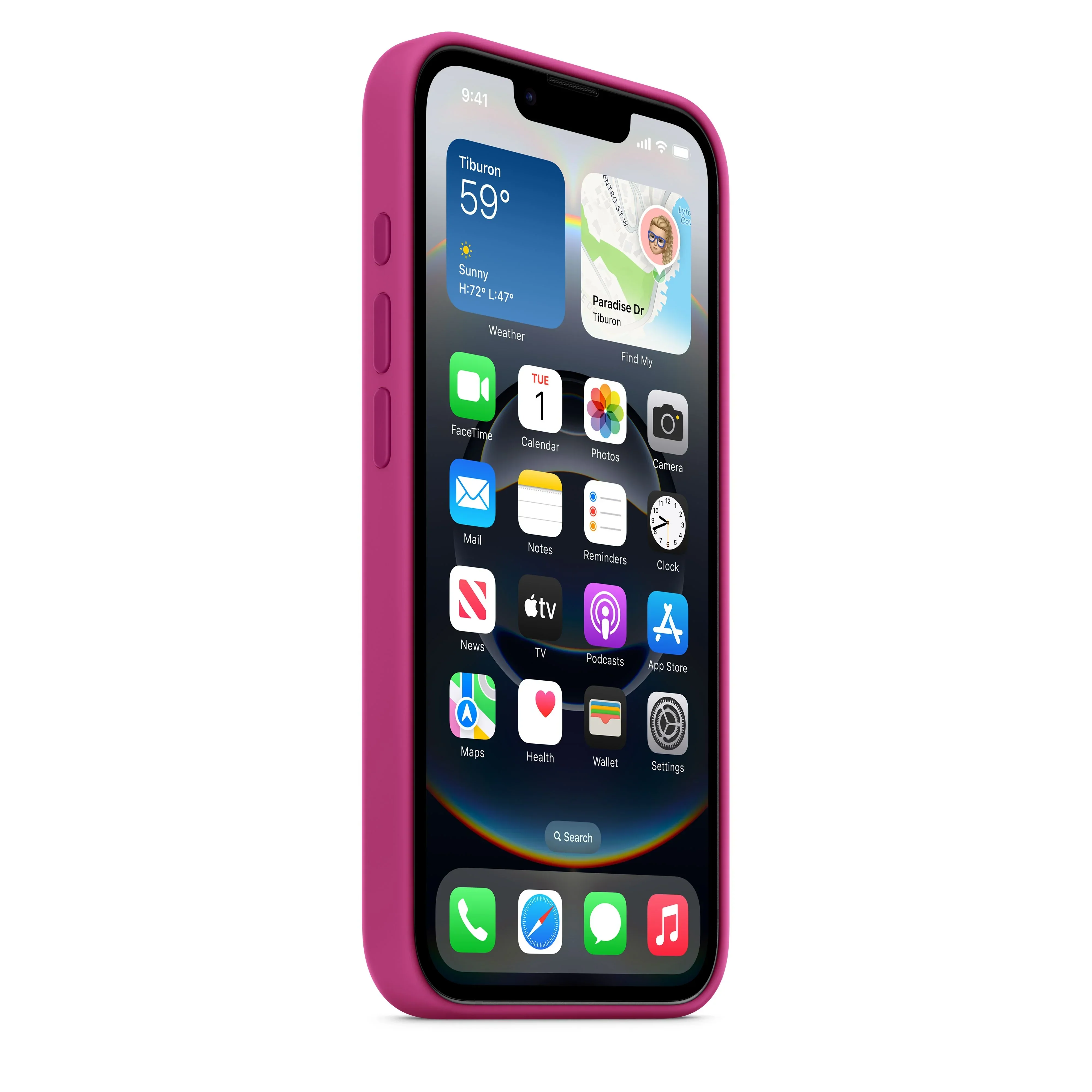Husa de protectie Apple pentru iPhone 16e/17e, Silicon, Fuchsia - Image 3