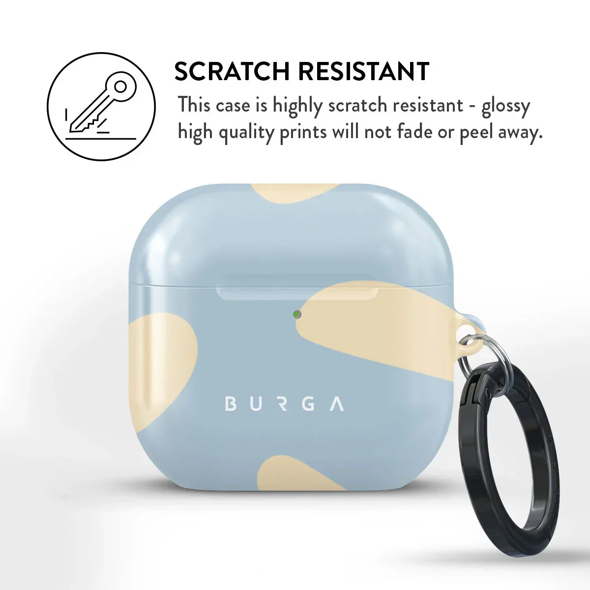 Husa de protectie BURGA pentru AirPods 4, Bleu/Galben - Image 4