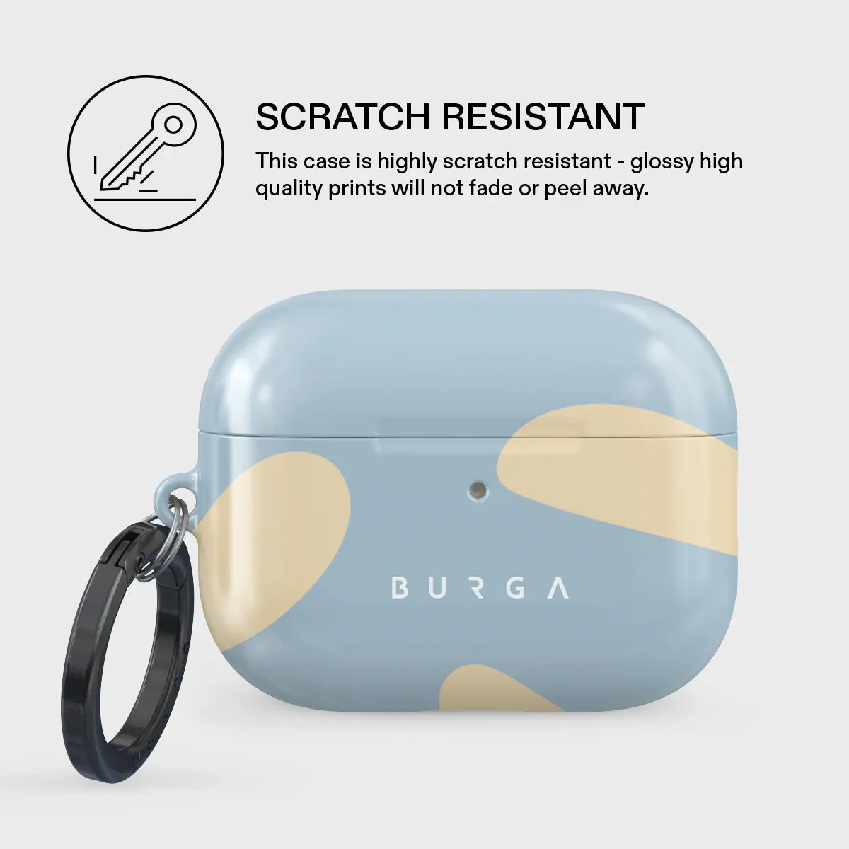 Husa de protectie BURGA pentru AirPods Pro 3, Bleu/Galben - Image 4