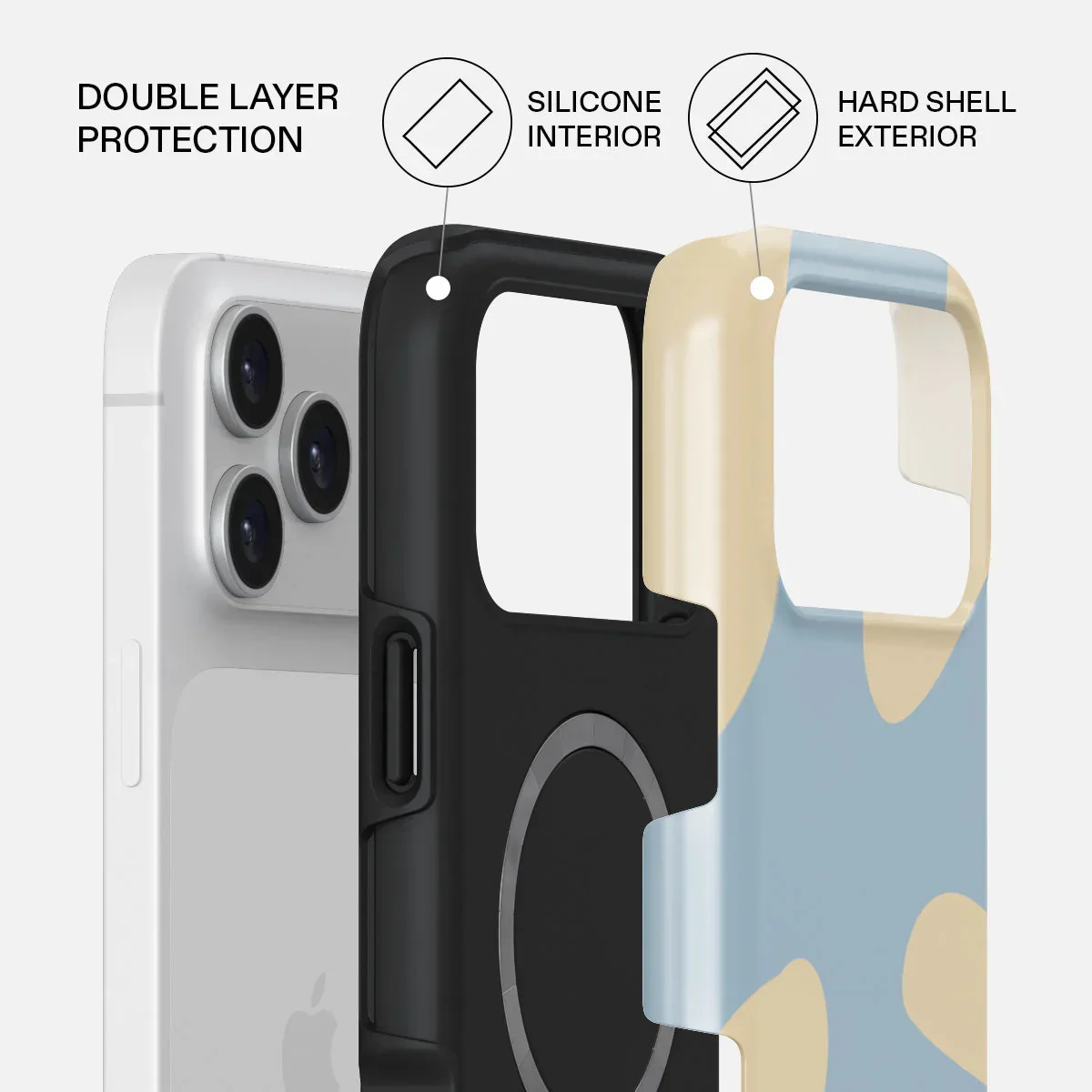 Husa de protectie BURGA pentru iPhone 17 Pro Max, Bleu/Galben - Image 2