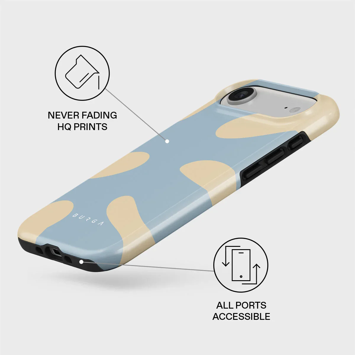 Husa de protectie BURGA pentru iPhone Air, Bleu/Galben - Image 3