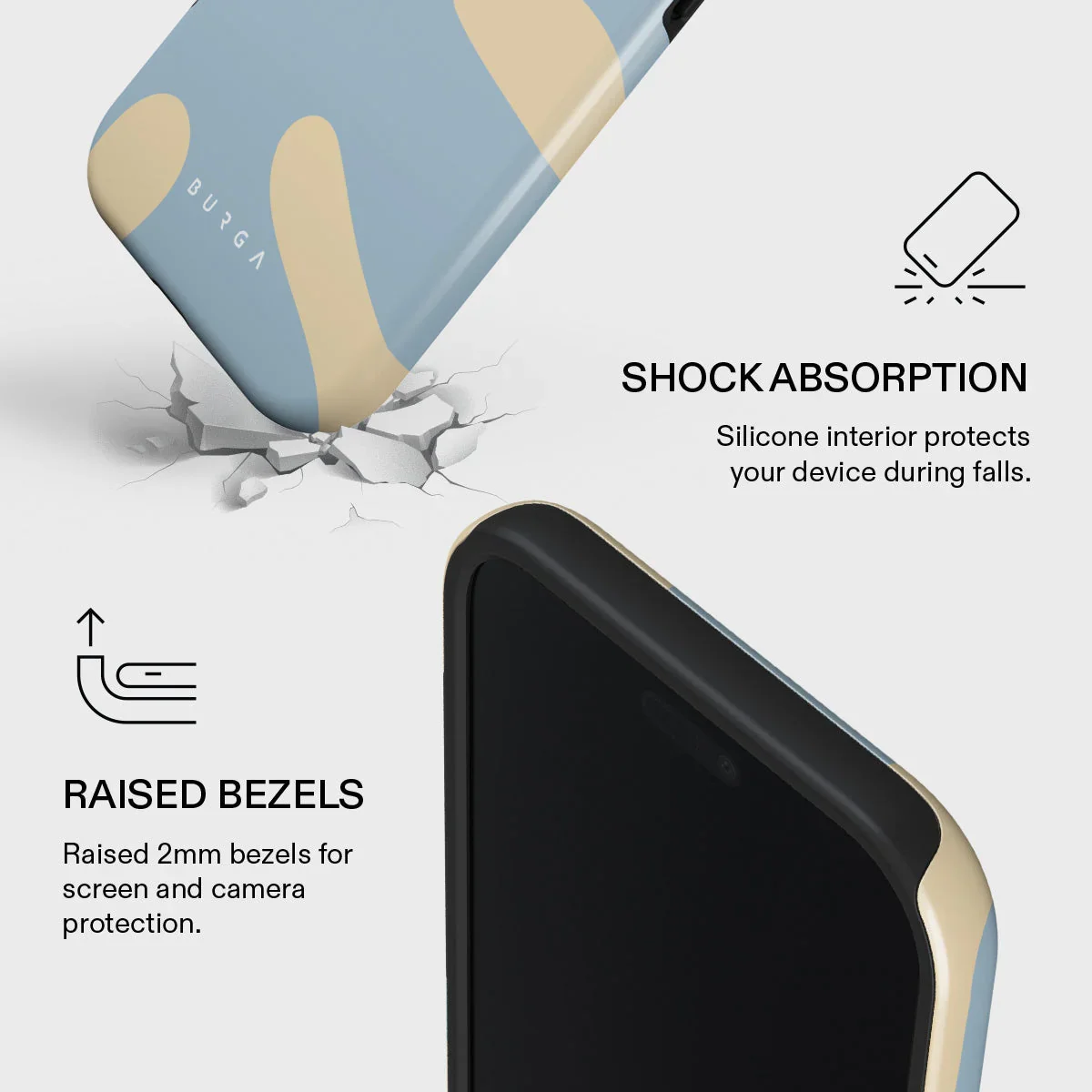 Husa de protectie BURGA pentru iPhone Air, Bleu/Galben - Image 4