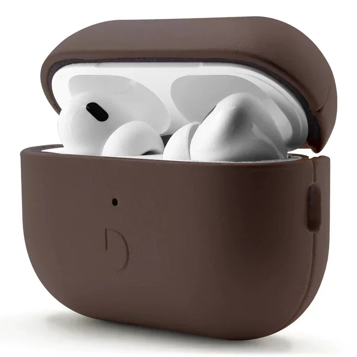 Husa de protectie Decoded AirCase pentru AirPods Pro 2, Piele, Maro - Image 4