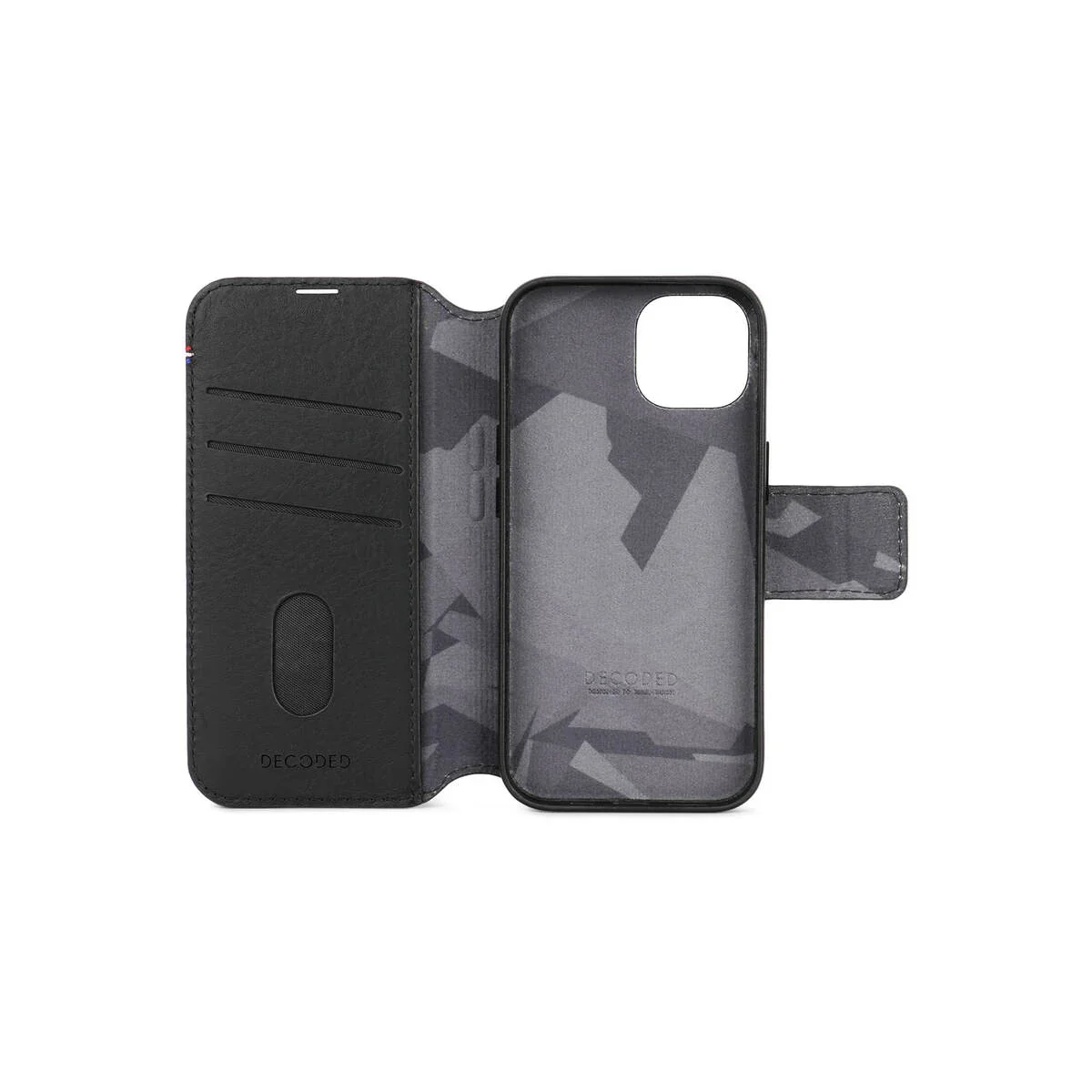 Husa de protectie Decoded cu portofel detasabil iPhone 15, Piele, Negru - Image 4