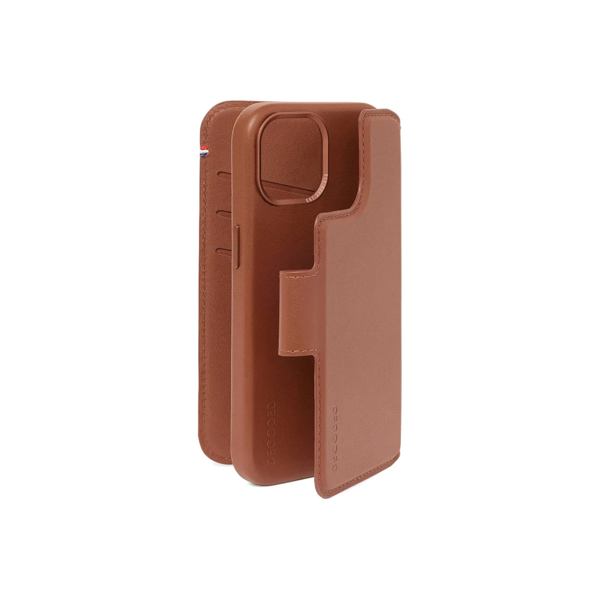 Husa de protectie Decoded cu portofel detasabil iPhone 15 Pro Max, Piele, Maro - Image 4
