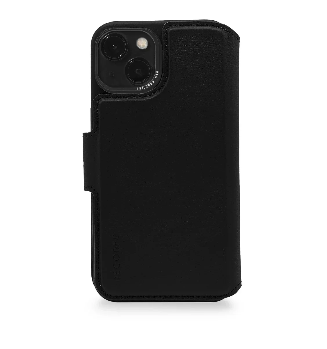 Husa de protectie Decoded cu portofel pentru iPhone 14, Piele, Negru