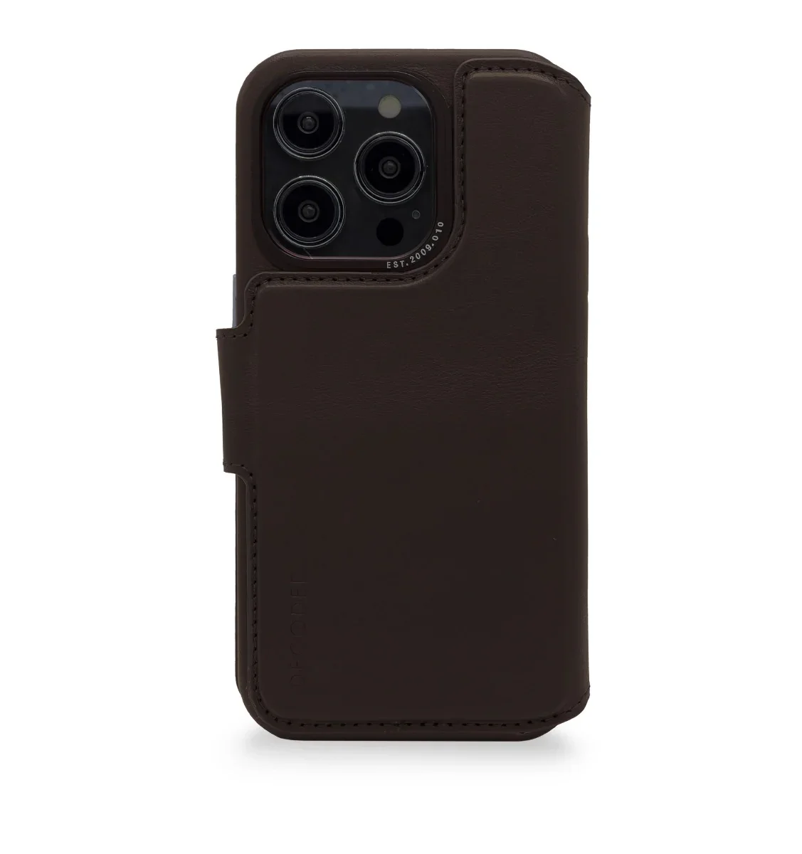 Husa de protectie Decoded cu portofel pentru iPhone 14 Pro Max, Piele, Maro