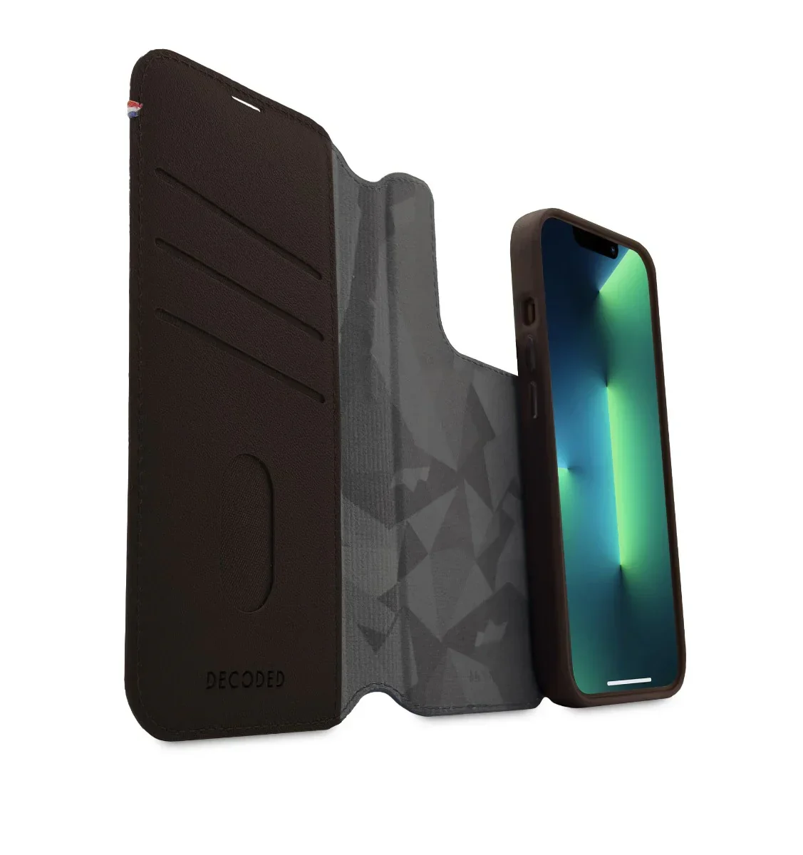 Husa de protectie Decoded cu portofel pentru iPhone 14 Pro Max, Piele, Maro - Image 4