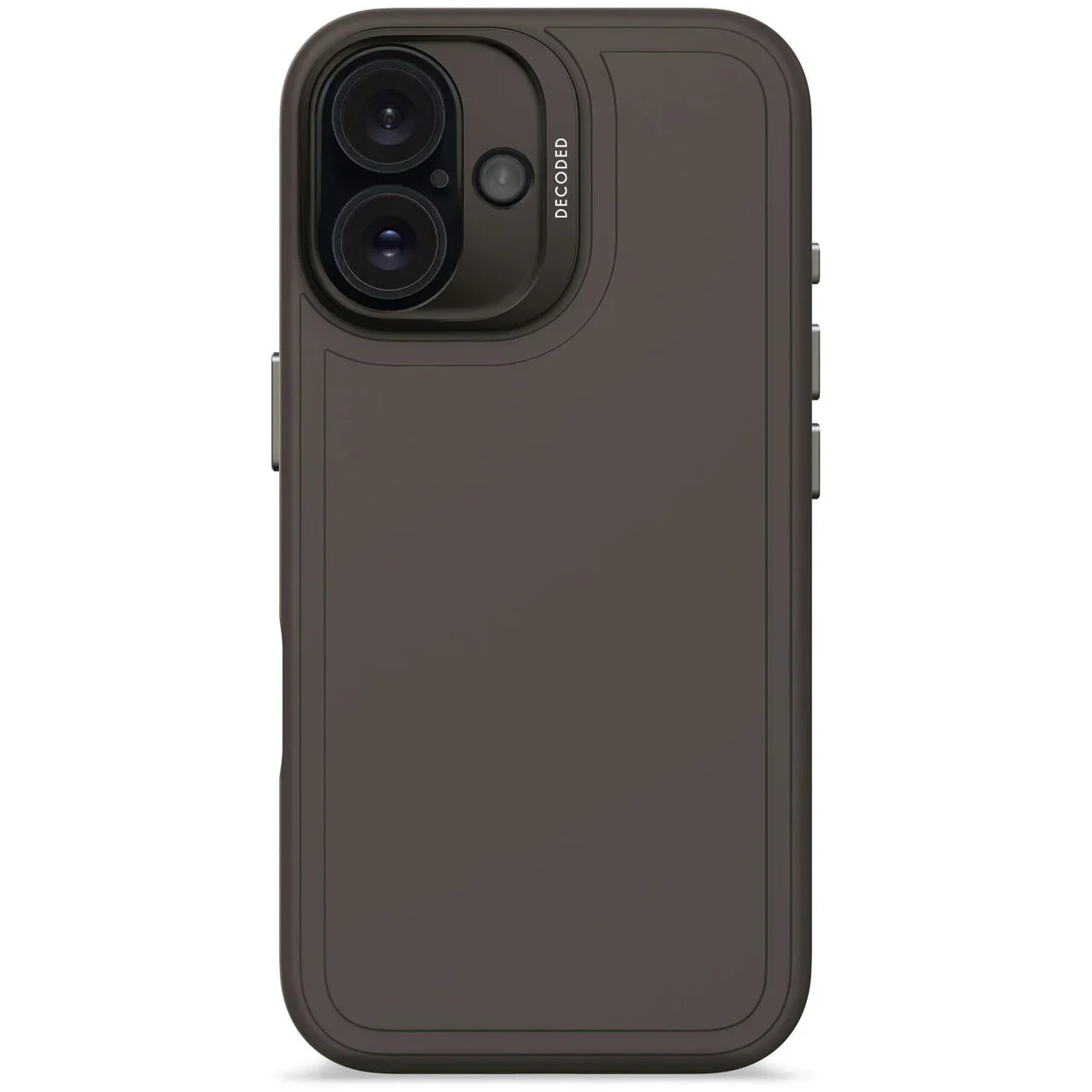 Husa de protectie DECODED din silicon pentru iPhone 16, Maro