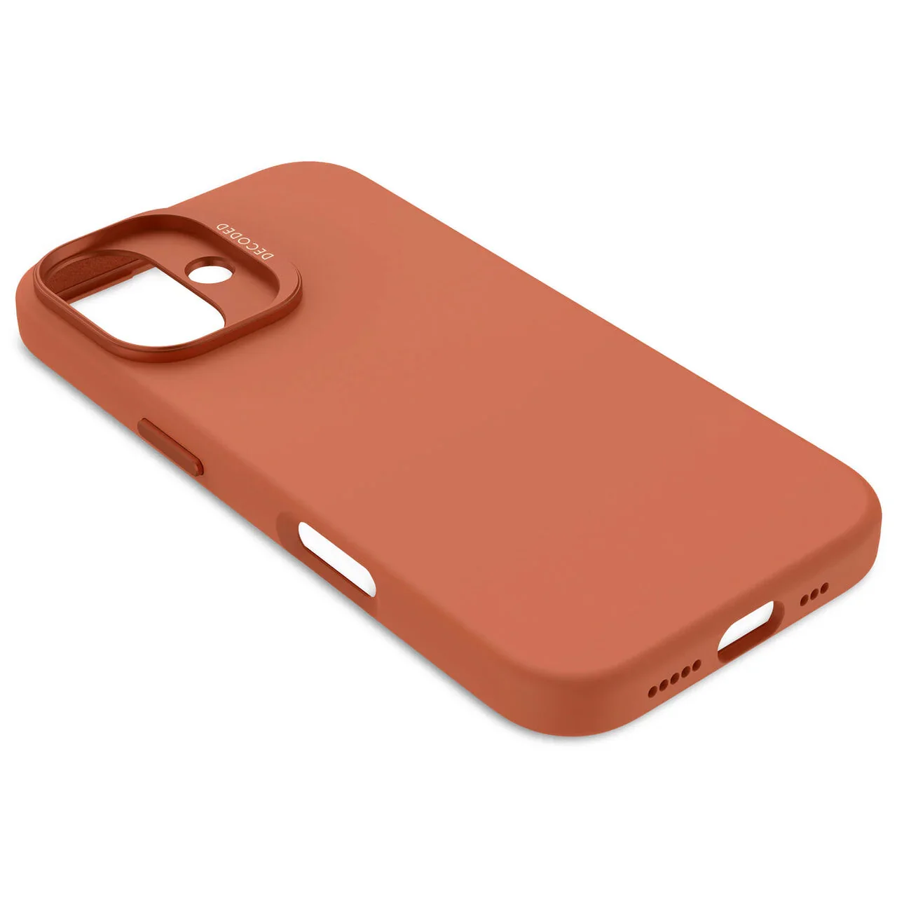 Husa de protectie DECODED din silicon pentru iPhone 16, Portocaliu - Image 5