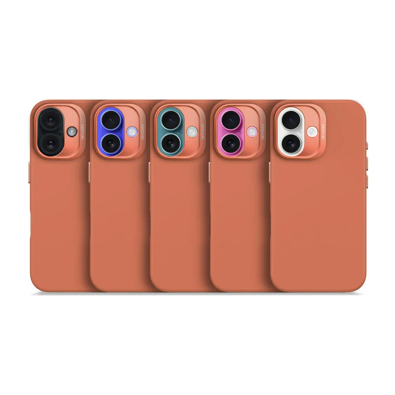 Husa de protectie DECODED din silicon pentru iPhone 16, Portocaliu - Image 6