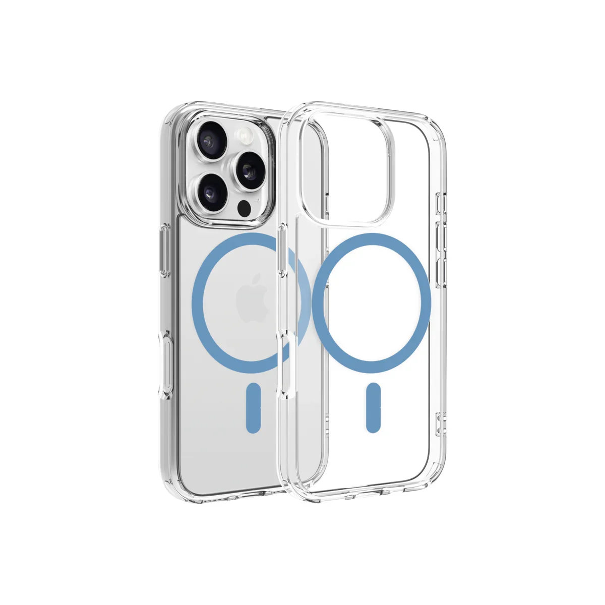 Husa de protectie Dviced cu Magsafe pentru iPhone 16 Pro, Albastru Transparent - Image 2