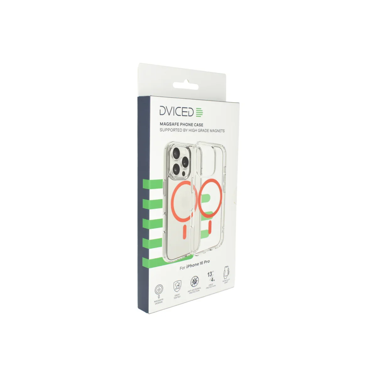 Husa de protectie Dviced cu Magsafe pentru iPhone 16 Pro, Rosu Transparent - Image 3
