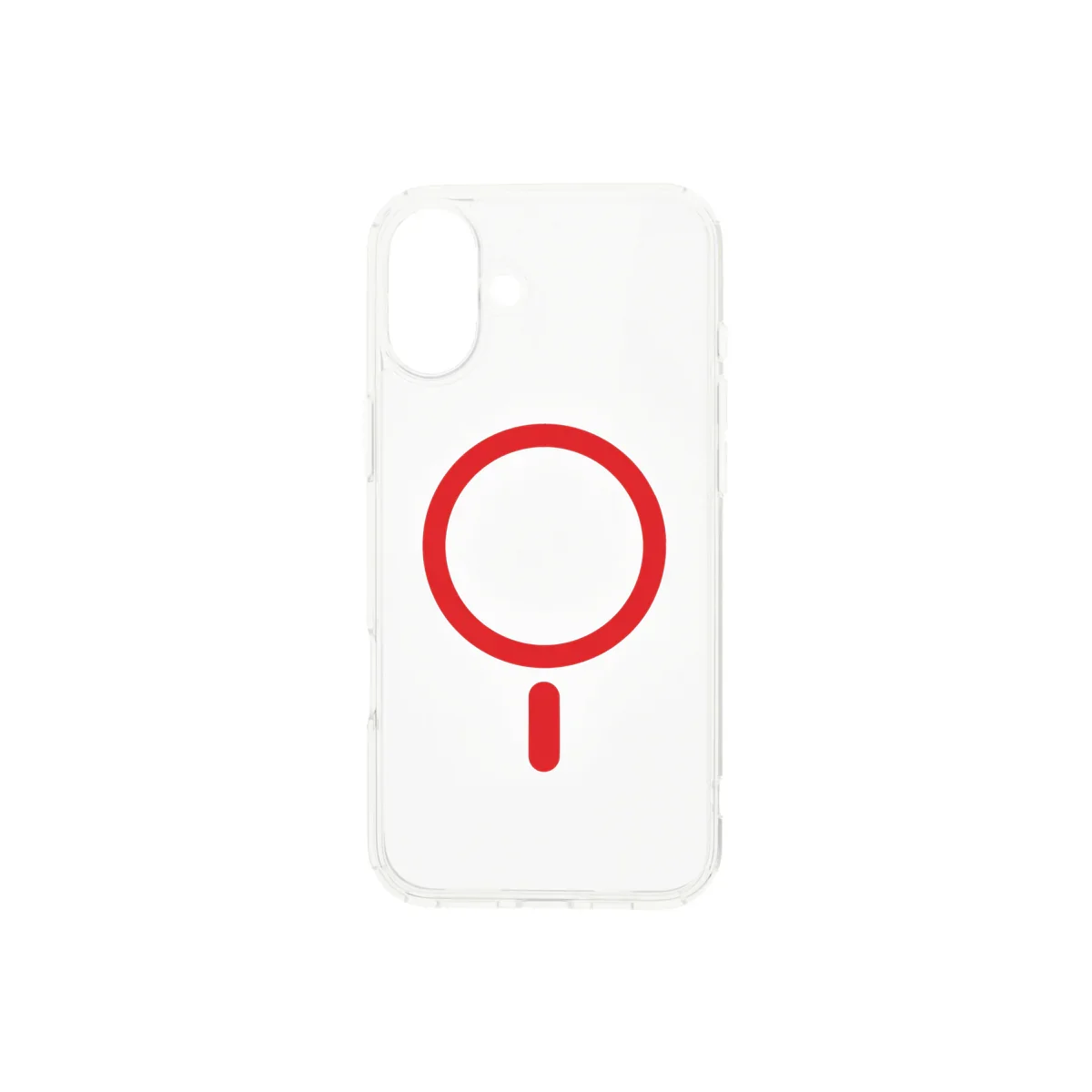 Husa de protectie Dviced cu Magsafe pentru iPhone 16, Rosu Transparent