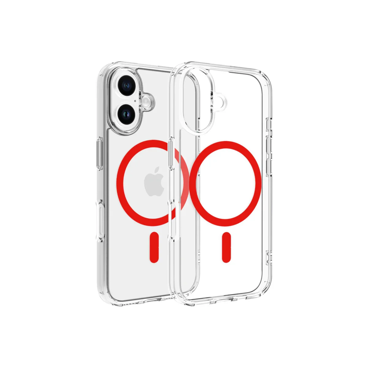 Husa de protectie Dviced cu Magsafe pentru iPhone 16, Rosu Transparent - Image 2