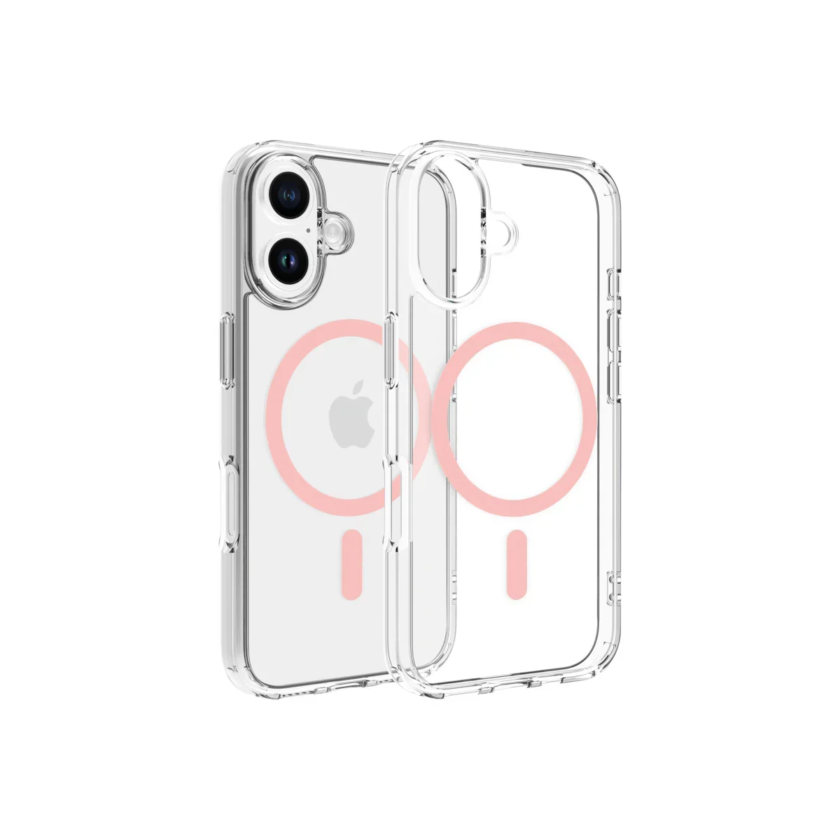 Husa de protectie Dviced cu Magsafe pentru iPhone 16, Roz Transparent - Image 2