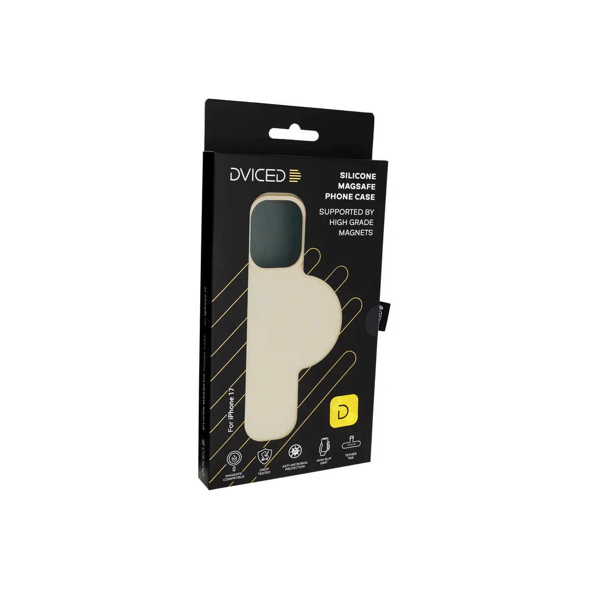 Husă de protectie DVICED din silicon pentru iPhone 17, Bej - Image 5