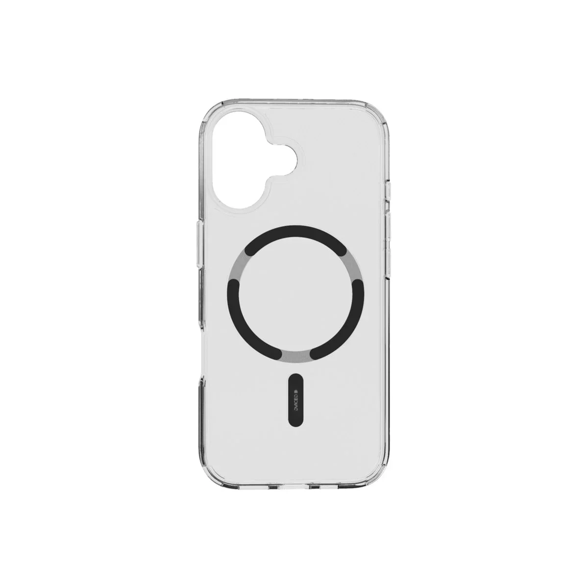 Husă de protectie DVICED din silicon pentru iPhone 17, MagSafe, Transparent-neagră - Image 2