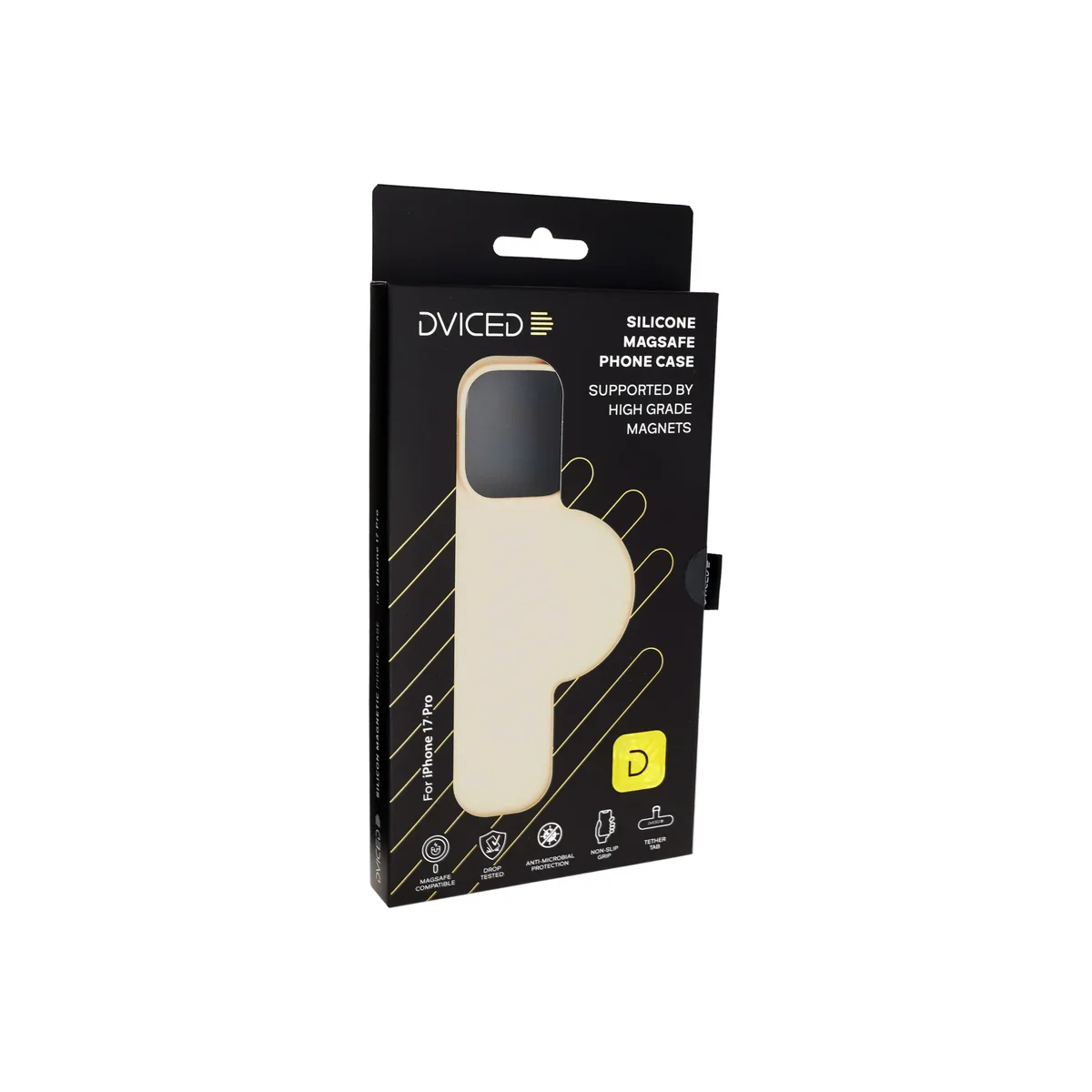 Husă de protectie DVICED din silicon pentru iPhone 17 Pro, Bej - Image 5