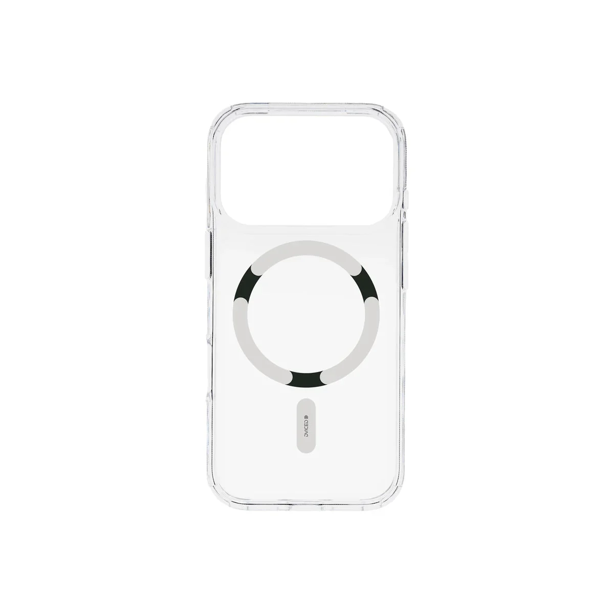 Husă de protectie DVICED din silicon pentru iPhone 17 Pro, MagSafe, Transparent-Albă - Image 2