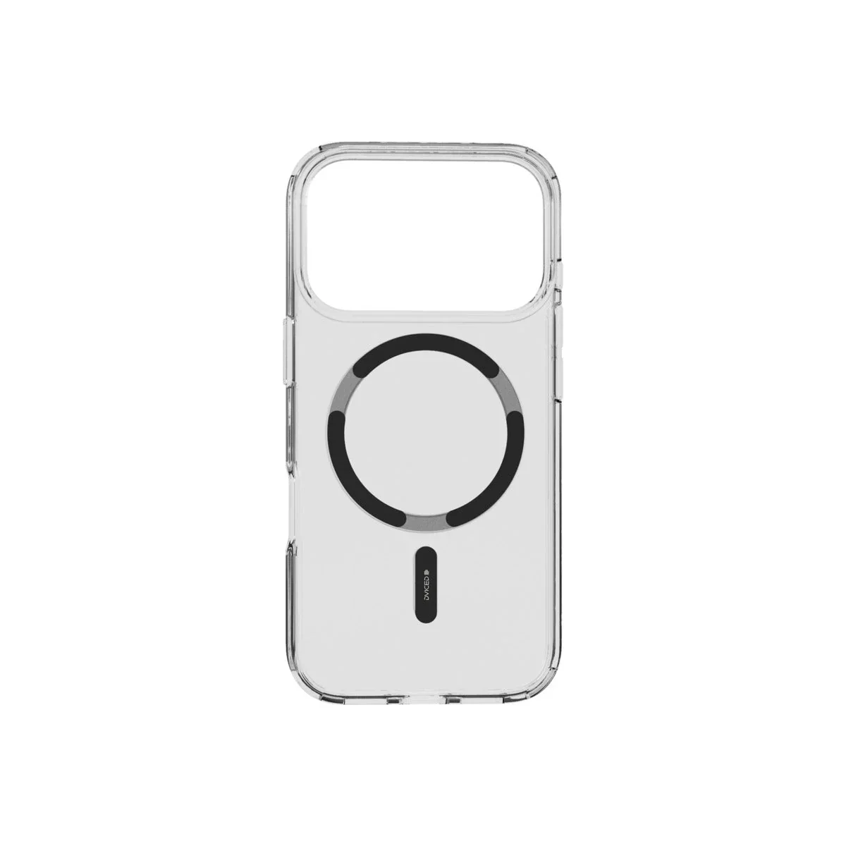 Husă de protectie DVICED din silicon pentru iPhone 17 Pro, MagSafe, Transparent-neagră - Image 3