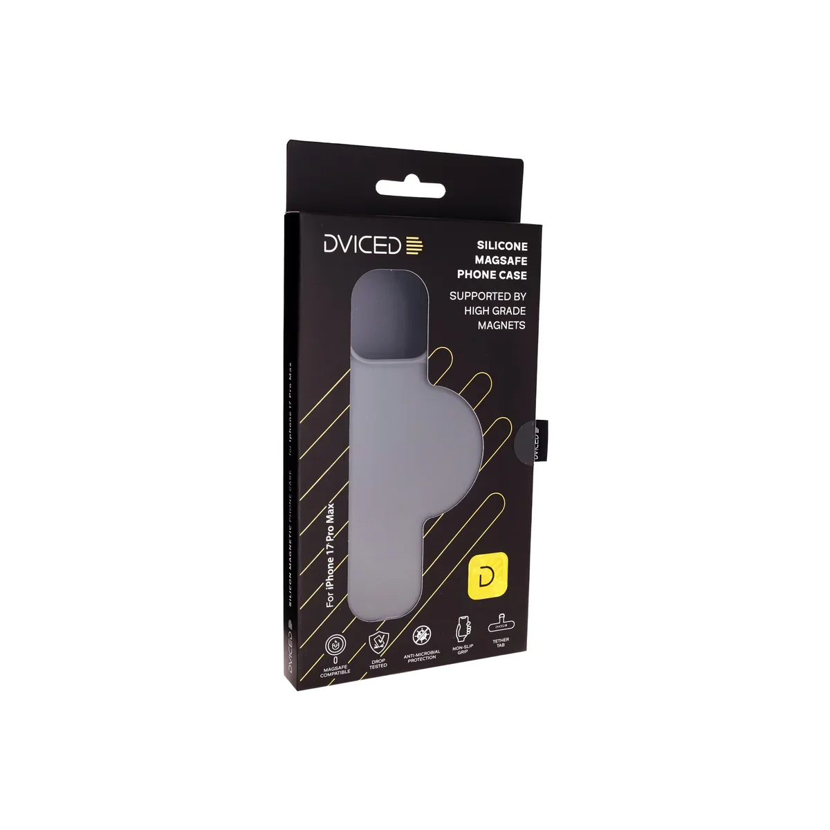 Husă de protectie DVICED din silicon pentru iPhone 17 Pro Max, Gri - Image 5