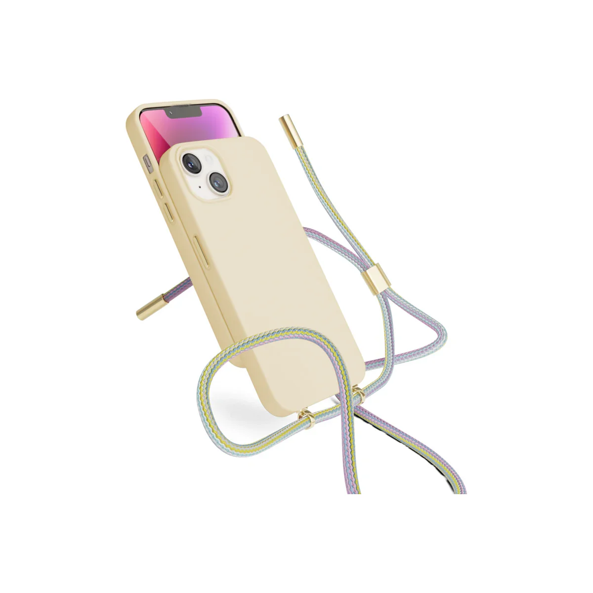 Husa de protectie Epico cu snur pentru iPhone 14 Plus, Silicon, Roz - Image 2
