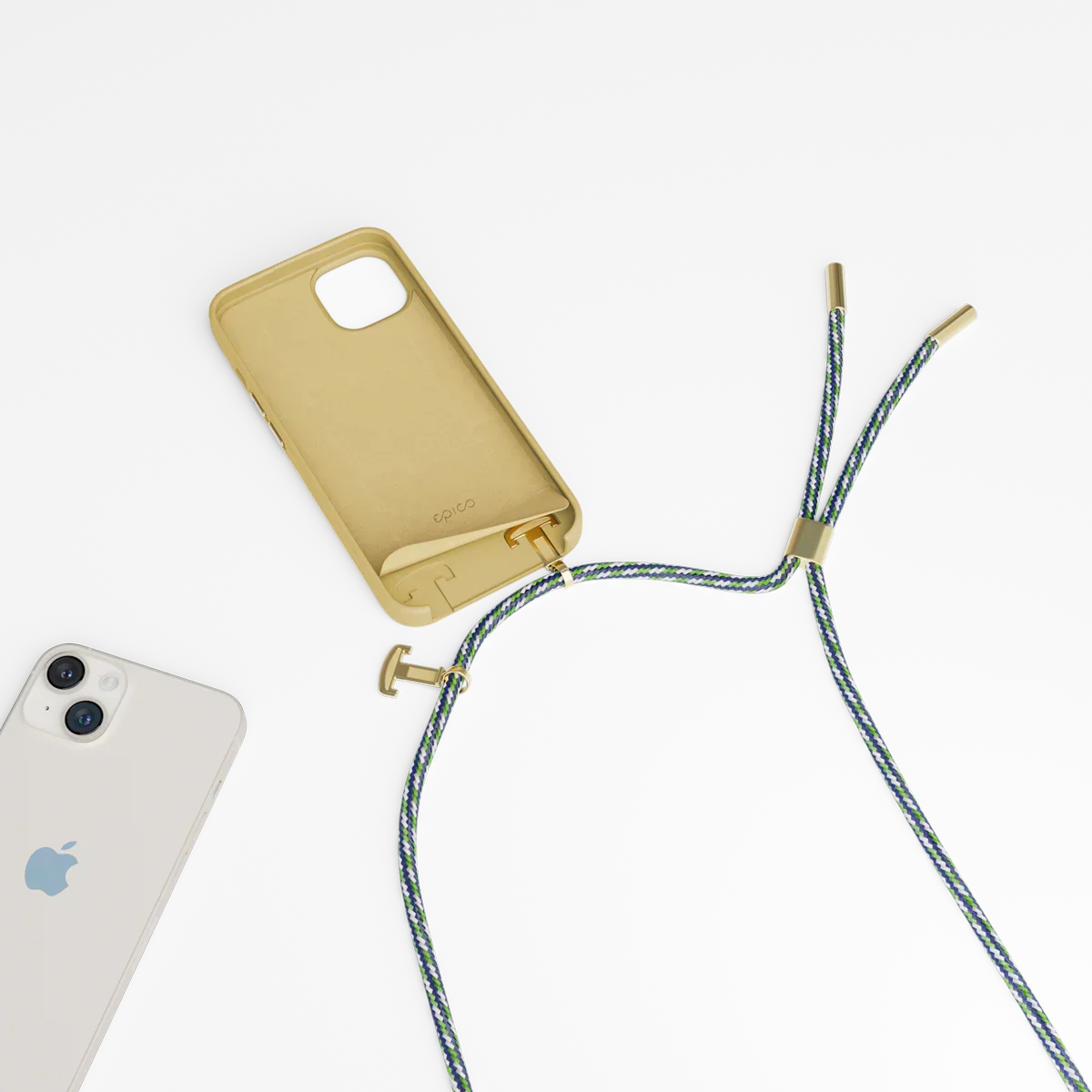 Husa de protectie Epico cu snur pentru iPhone 14 Plus, Silicon, Sand - Image 2