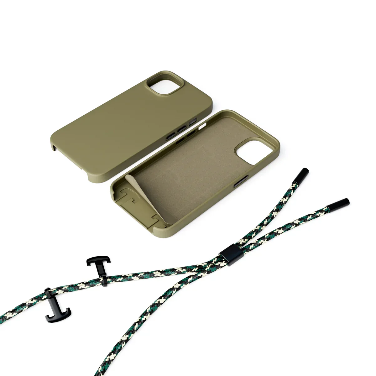 Husa de protectie Epico cu snur pentru iPhone 14, Silicon, Verde - Image 4