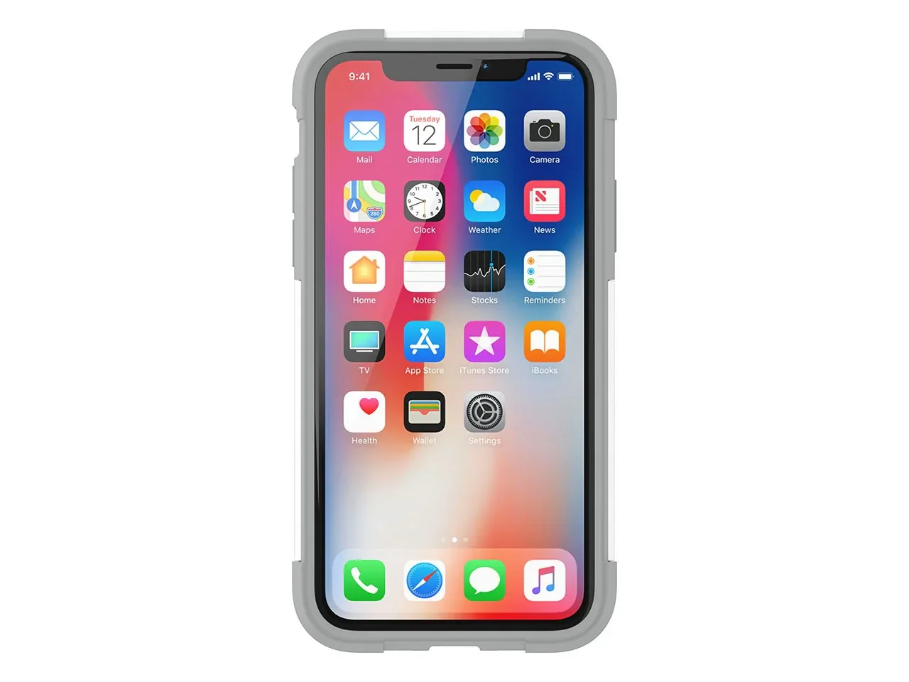 Husa de protectie Griffin Survivor Fit pentru iPhone X, Alb