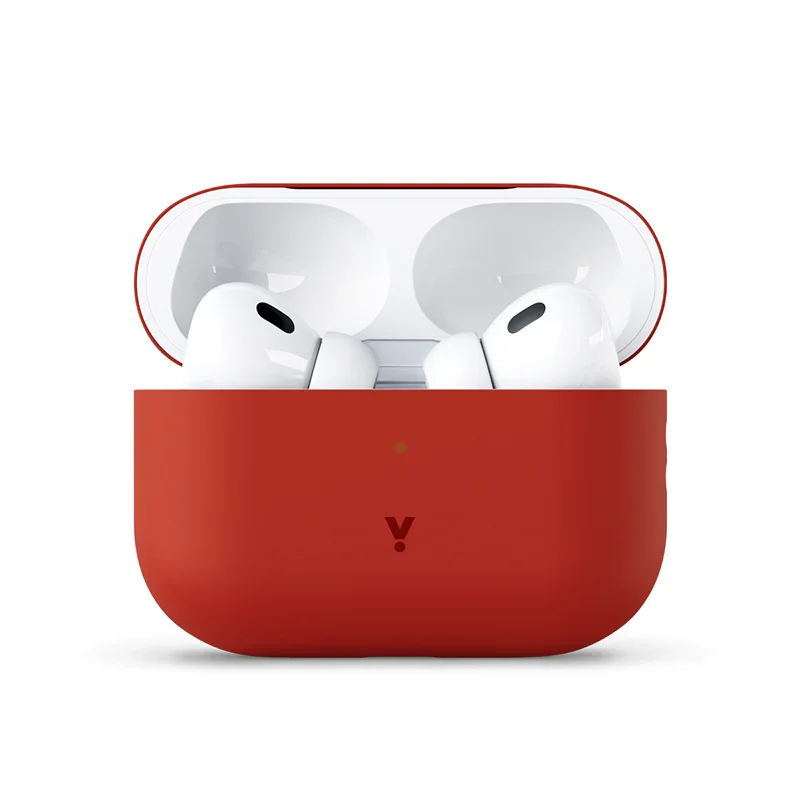 Husa de protectie iSTYLE pentru AirPods Pro 2, Silicon, Rosu - Image 2