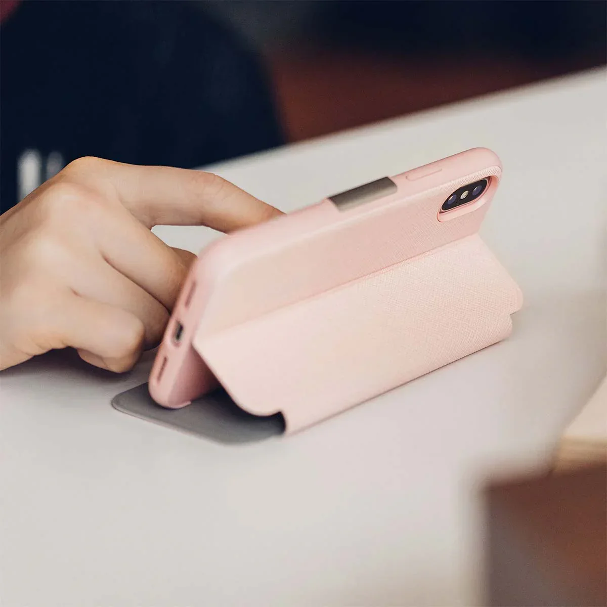 Husa de protectie Moshi SenseCover pentru iPhone X - Luna Pink - Image 7