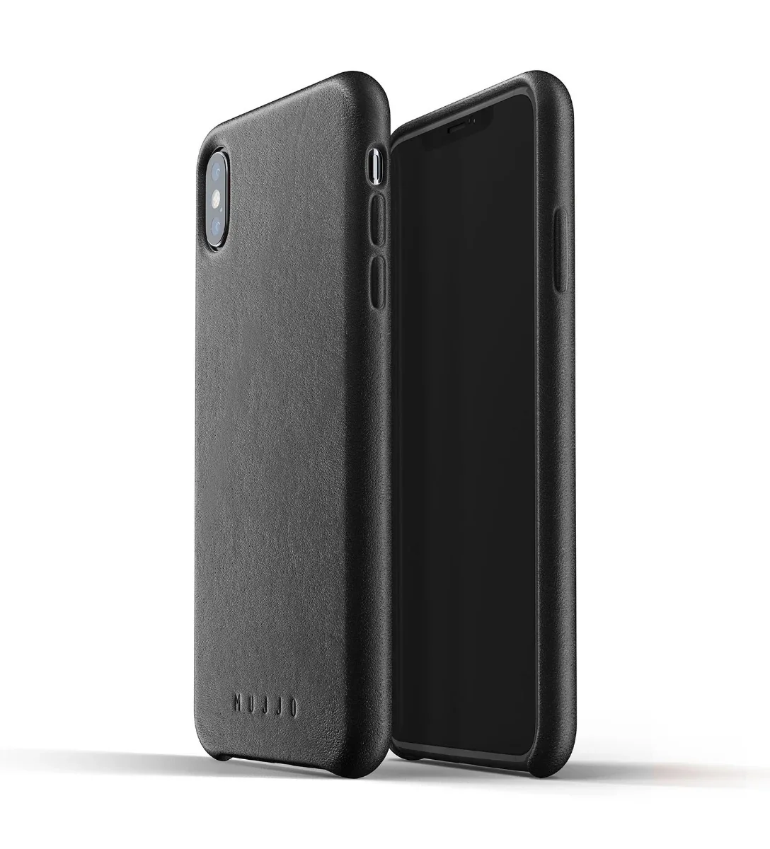 Husa de protectie Mujjo pentru iPhone XS Max, Piele, Negru