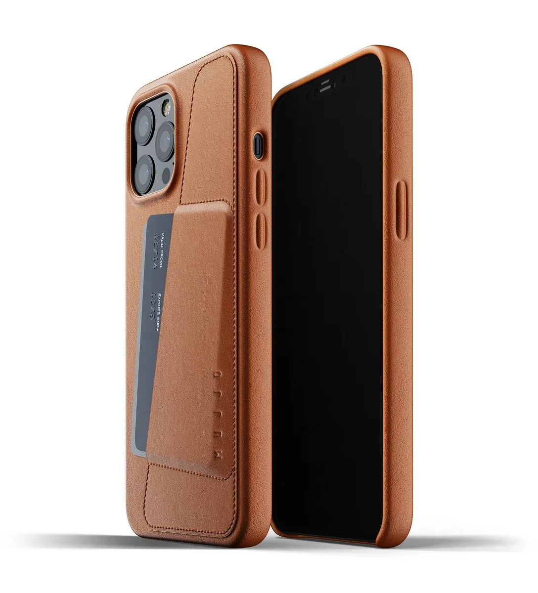 Husa de protectie Mujjo tip portofel pentru iPhone 12 Pro Max, Piele, Tan
