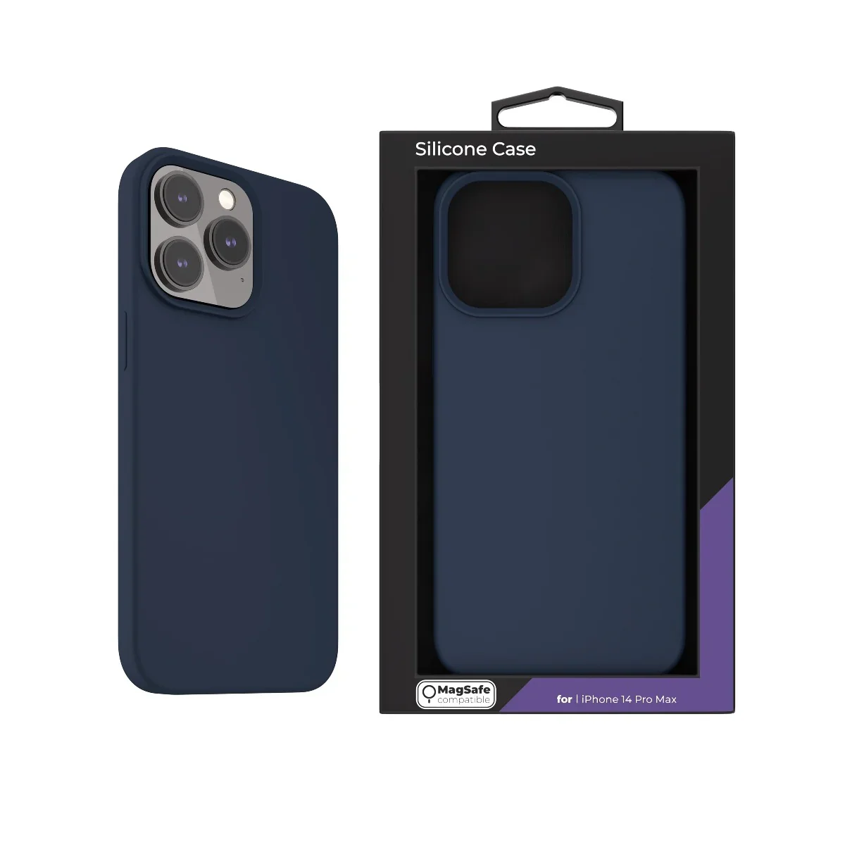 Husa de protectie NOA cu MagSafe pentru iPhone 14 Pro Max, Silicon, Albastru - Image 2