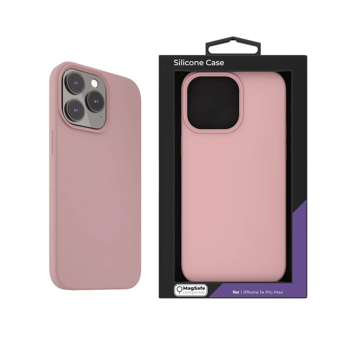 Husa de protectie NOA cu MagSafe pentru iPhone 14 Pro Max, Silicon, Roz - Image 2
