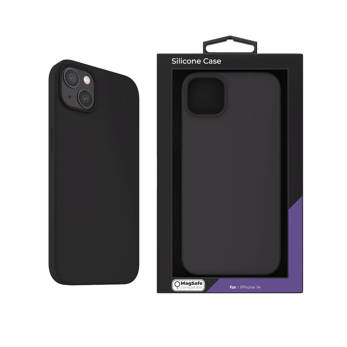 Husa de protectie NOA cu MagSafe pentru iPhone 14, Silicon, Negru - Image 2