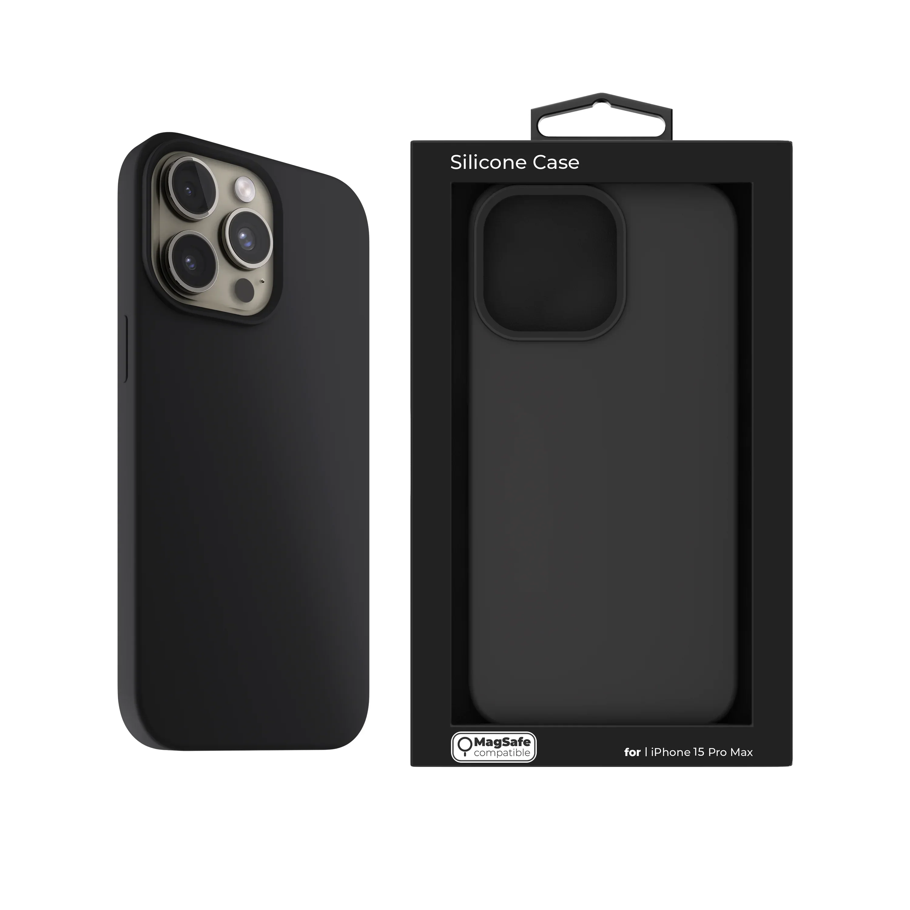 Husa de protectie NOA cu MagSafe pentru iPhone 15 Pro Max, Silicon, Negru - Image 9