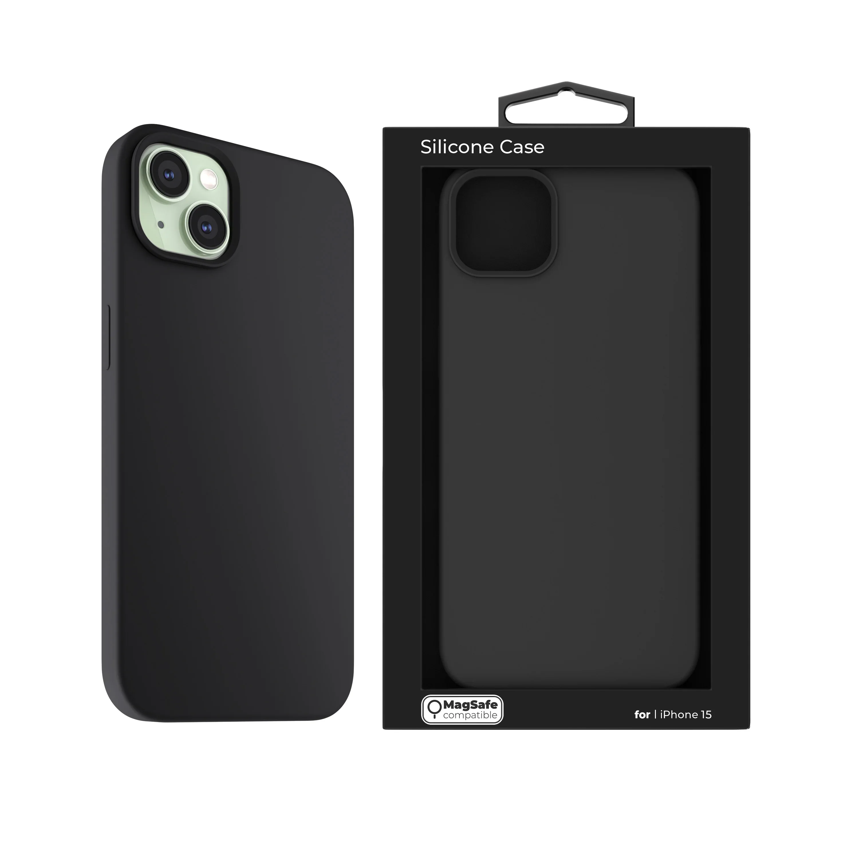 Husa de protectie NOA cu MagSafe pentru iPhone 15, Silicon, Negru - Image 9