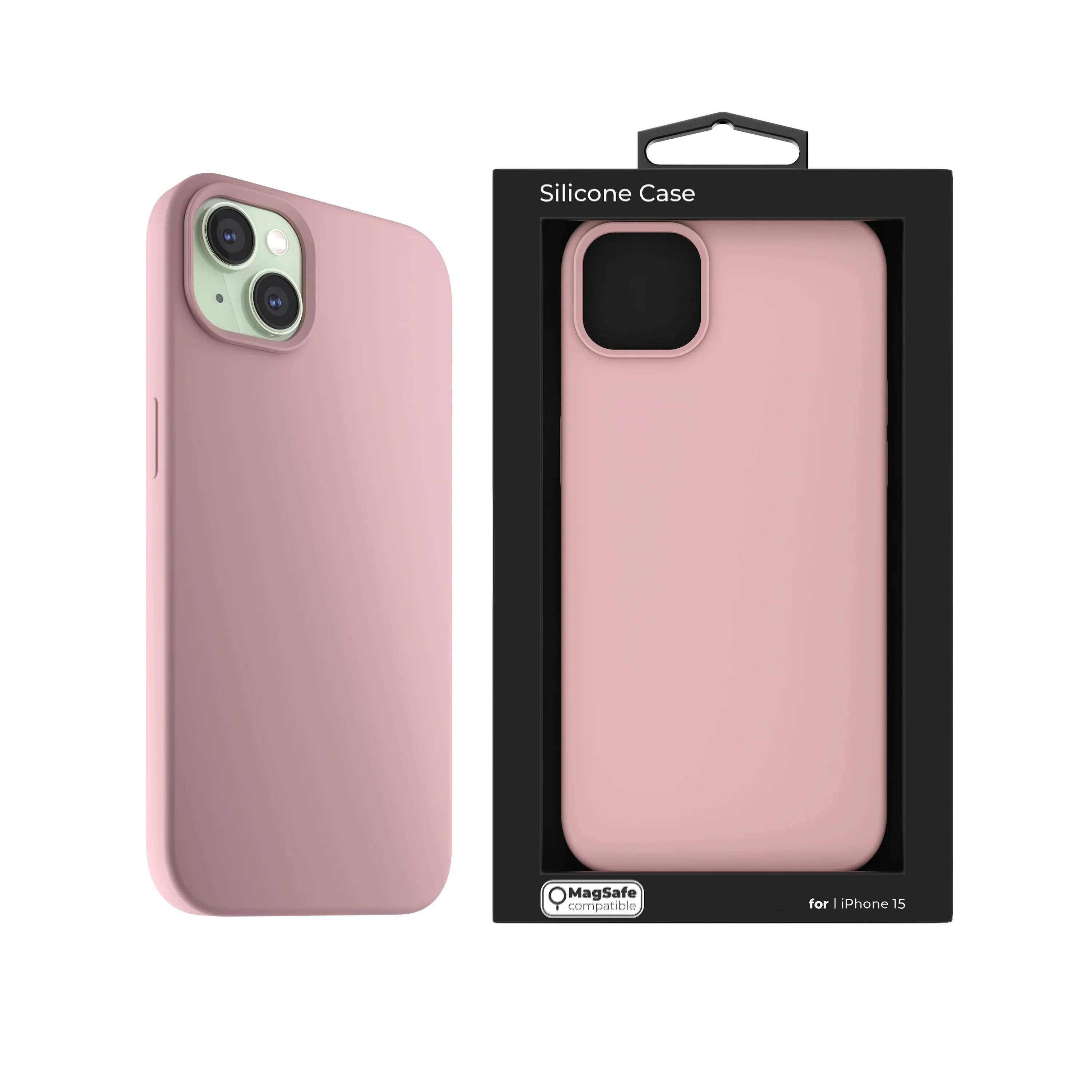 Husa de protectie NOA cu MagSafe pentru iPhone 15, Silicon, Roz - Image 9