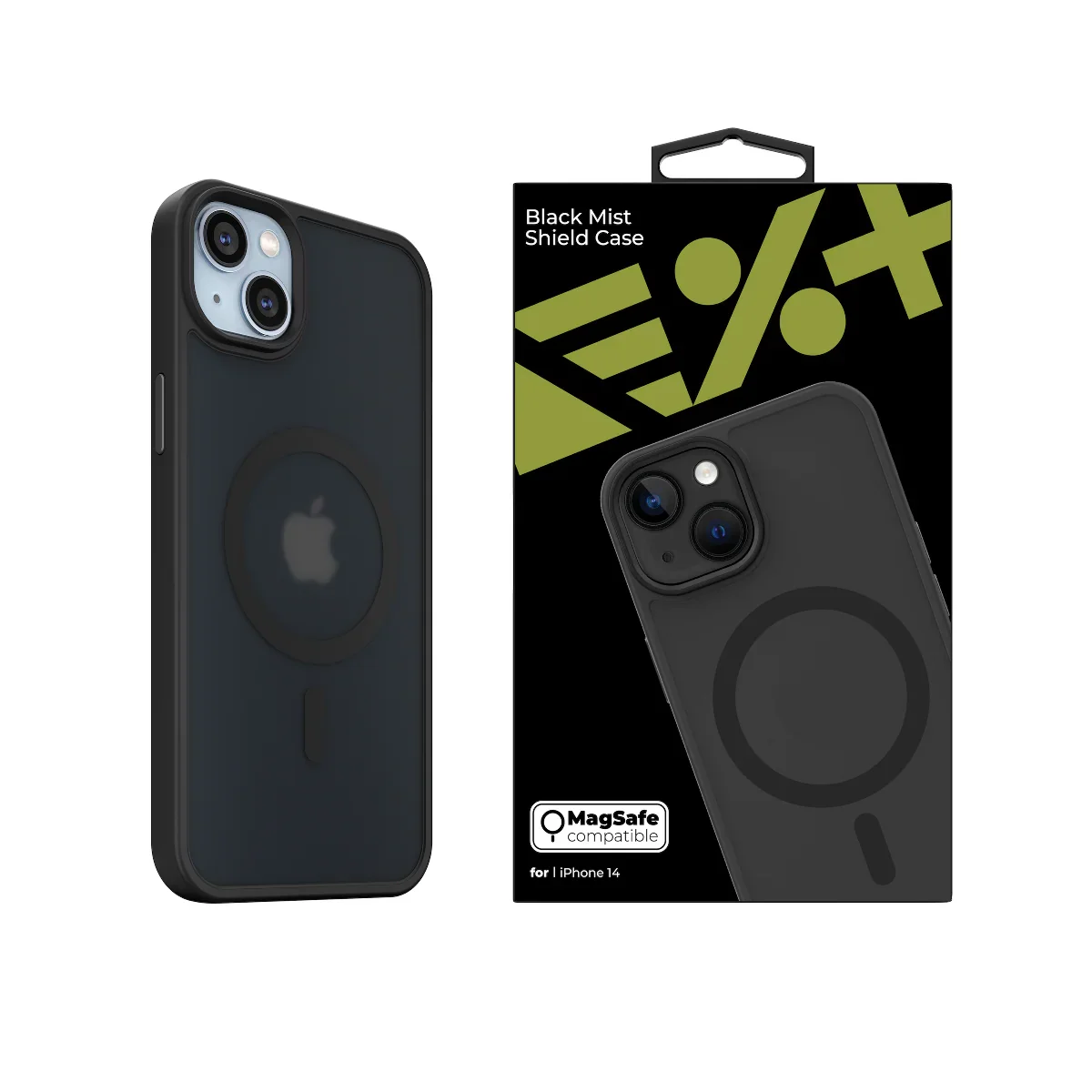 Husa de protectie NOA Mist Shield cu MagSafe pentru iPhone 14, Negru