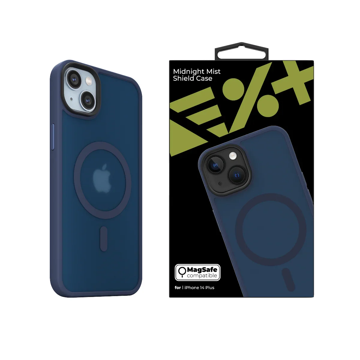 Husa de protectie NOA Mist Shield cu MagSafe pentru iPhone 14 Plus, Albastru