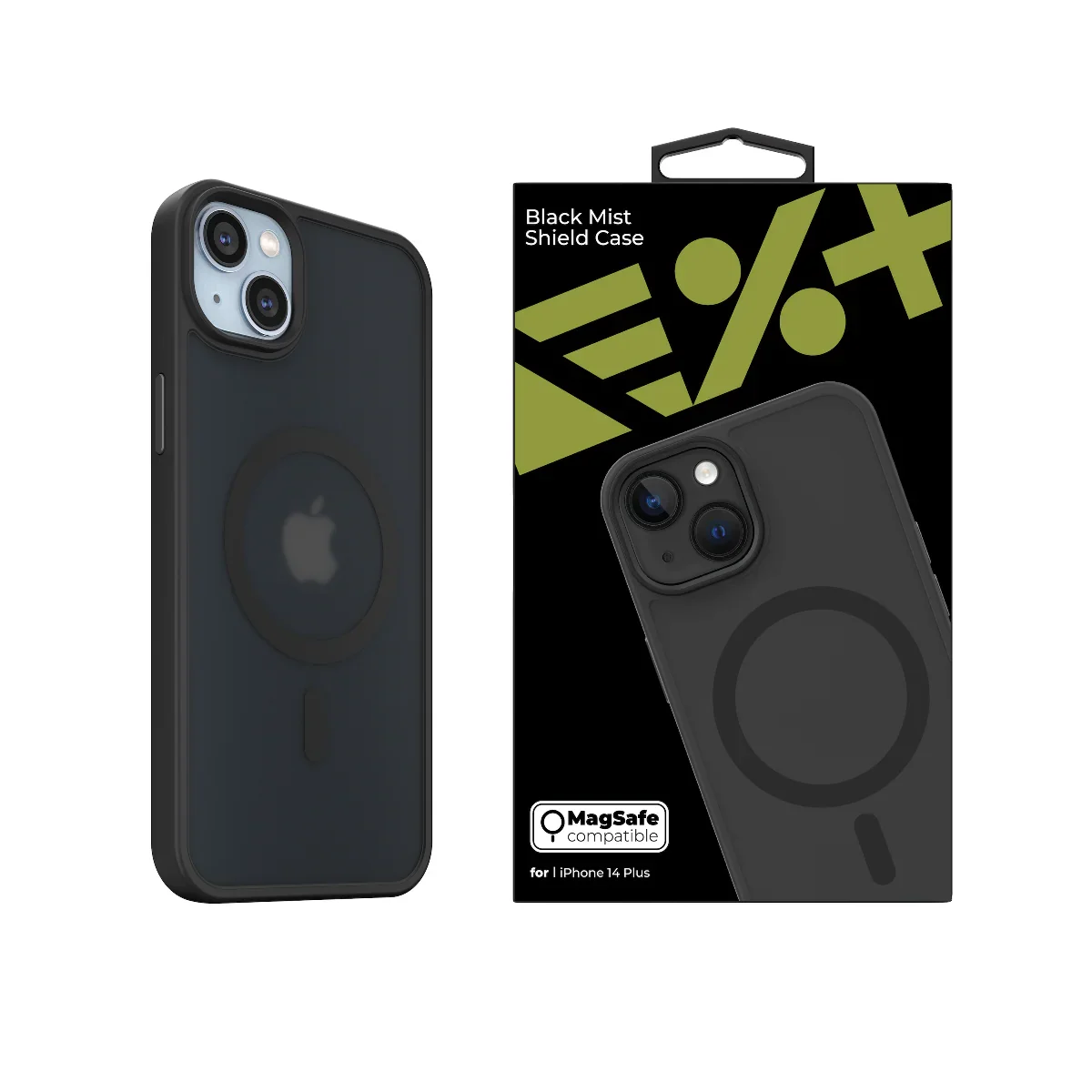 Husa de protectie NOA Mist Shield cu MagSafe pentru iPhone 14 Plus, Negru