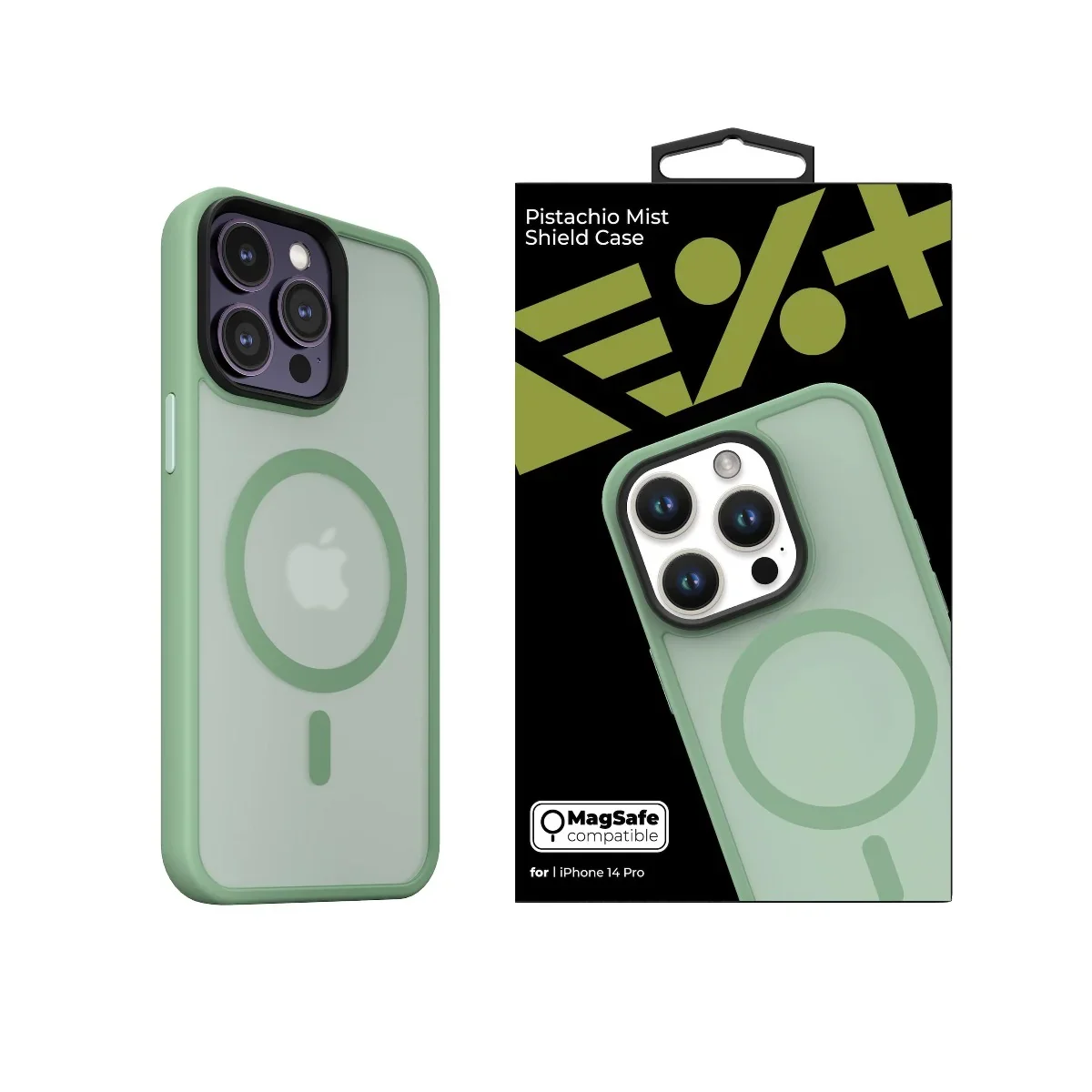 Husa de protectie NOA Mist Shield cu MagSafe pentru iPhone 14 Pro, Verde