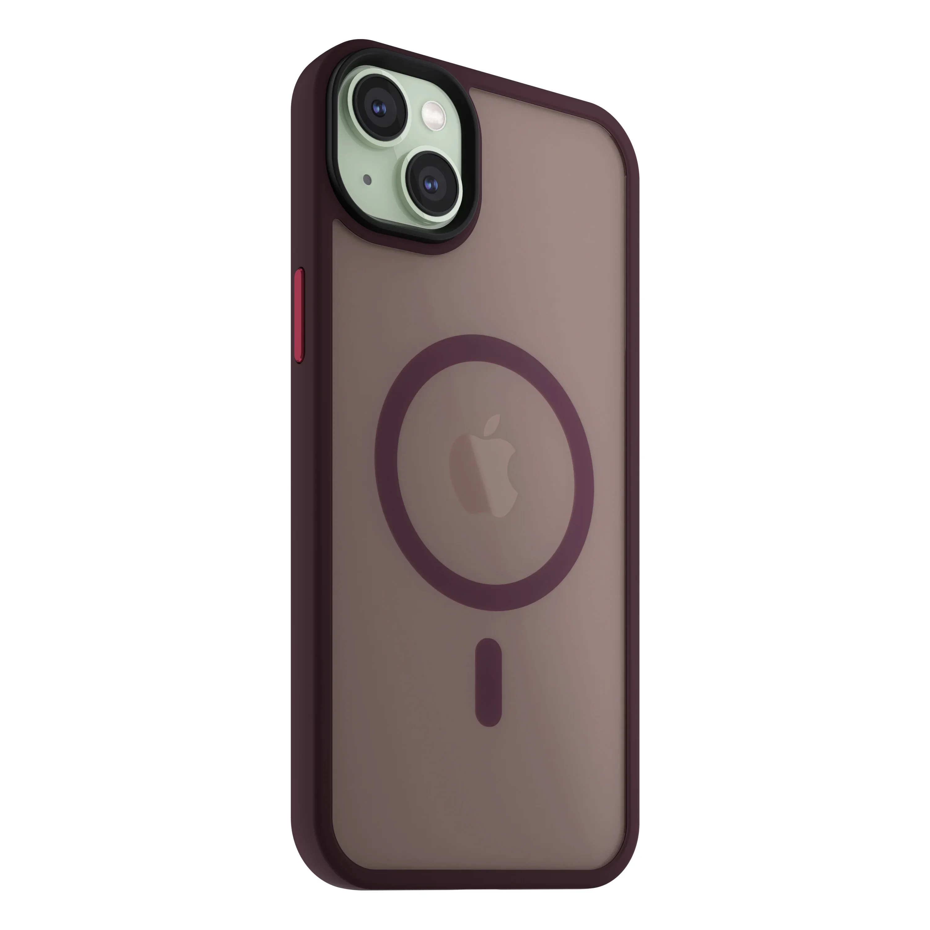 Husa de protectie NOA Mist Shield cu MagSafe pentru iPhone 15, Roșu Vișiniu - Image 2