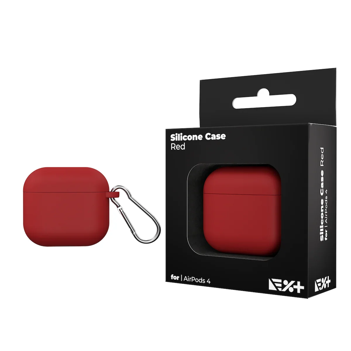 Husa de protectie NOA pentru AirPods 4, Silicon, Rosu - Image 5