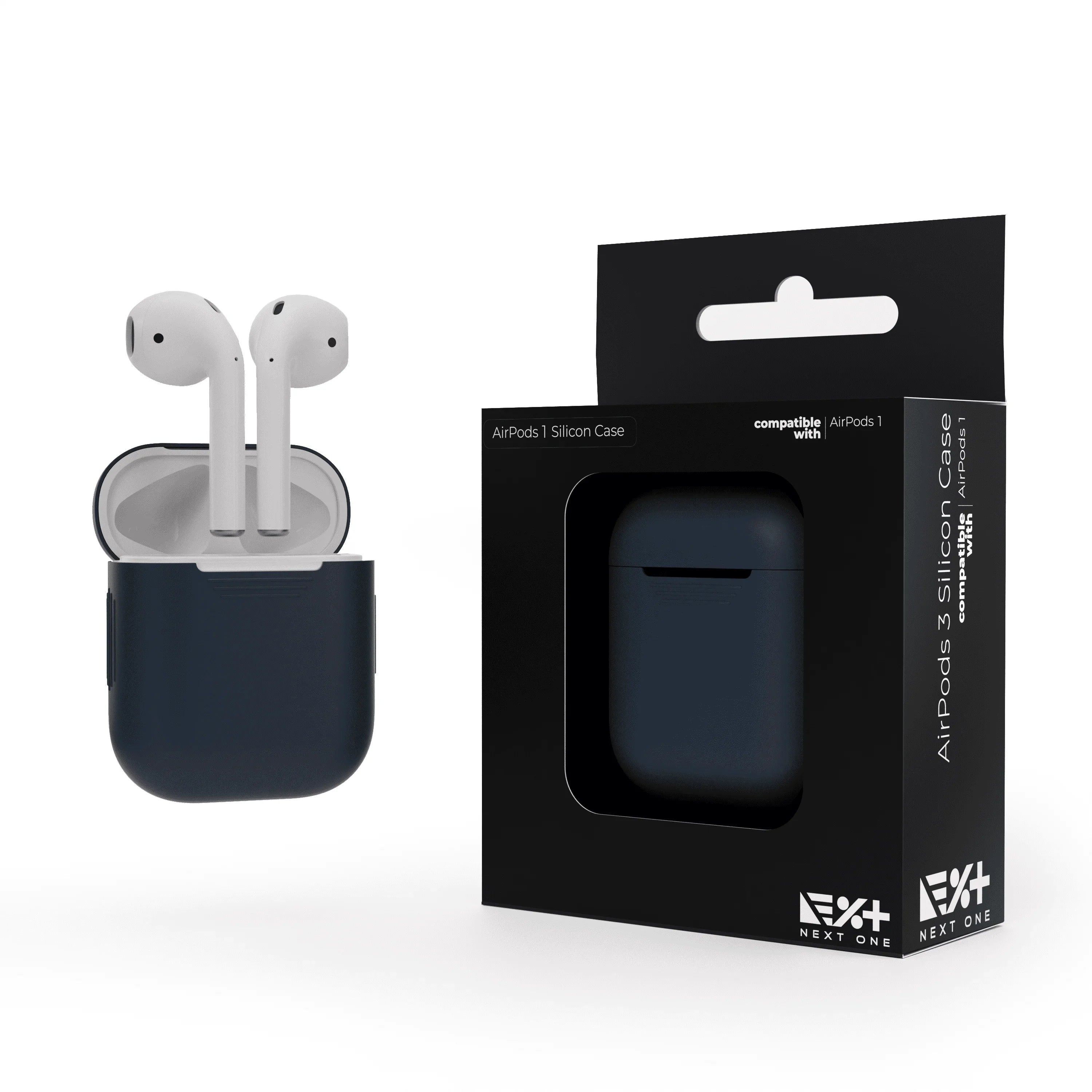 Husa de protectie NOA pentru AirPods (gen.1-2), Silicon, Albastru - Image 7