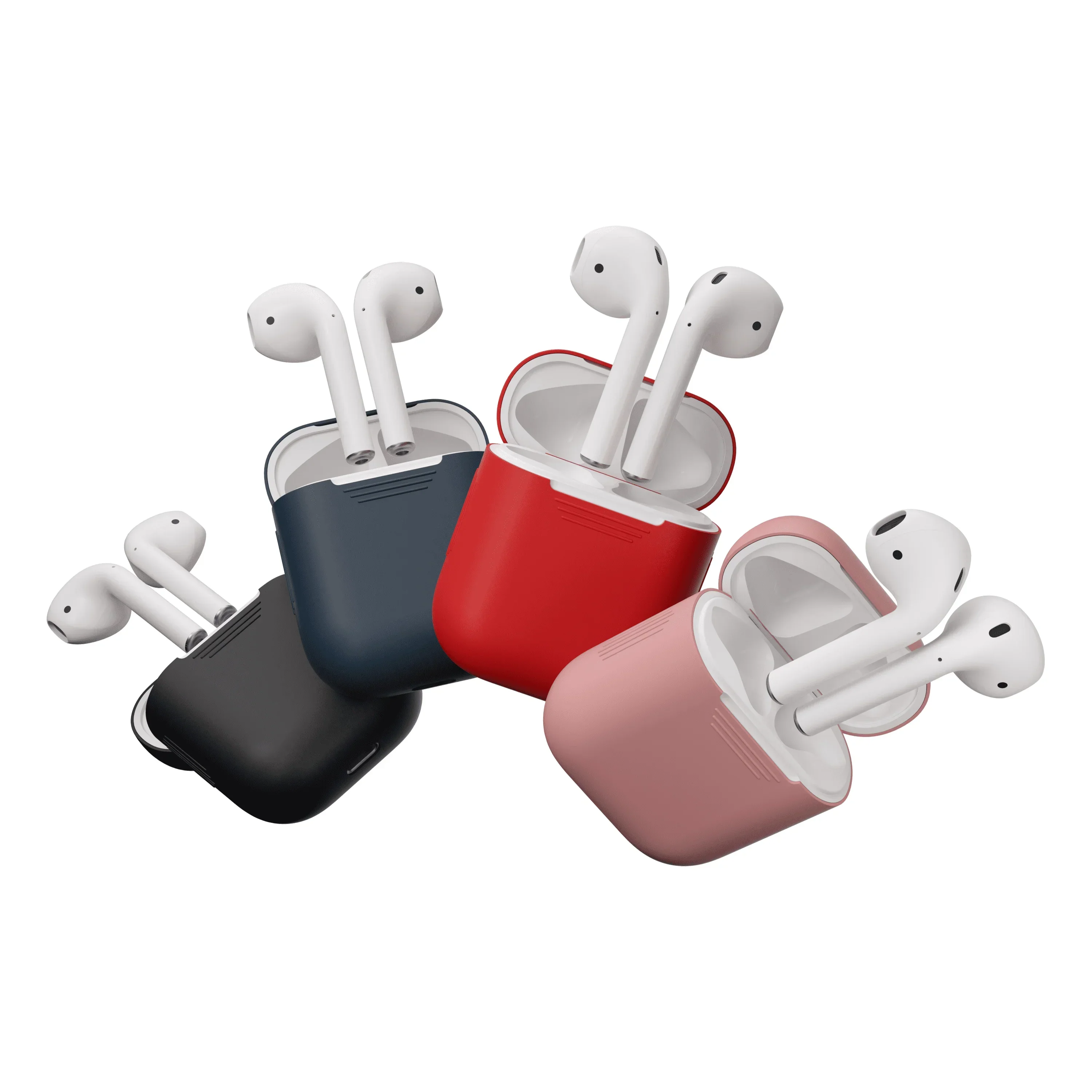Husa de protectie NOA pentru AirPods (gen.1-2), Silicon, Albastru - Image 8